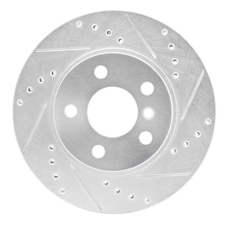 BMW i3 Brake Rotor (1) - Front Right - R1 Concepts - Drilled & Slotted - Silver - `14-`21